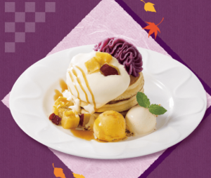 紫芋と黒ごまのパンケーキ～南九州産紫芋使用