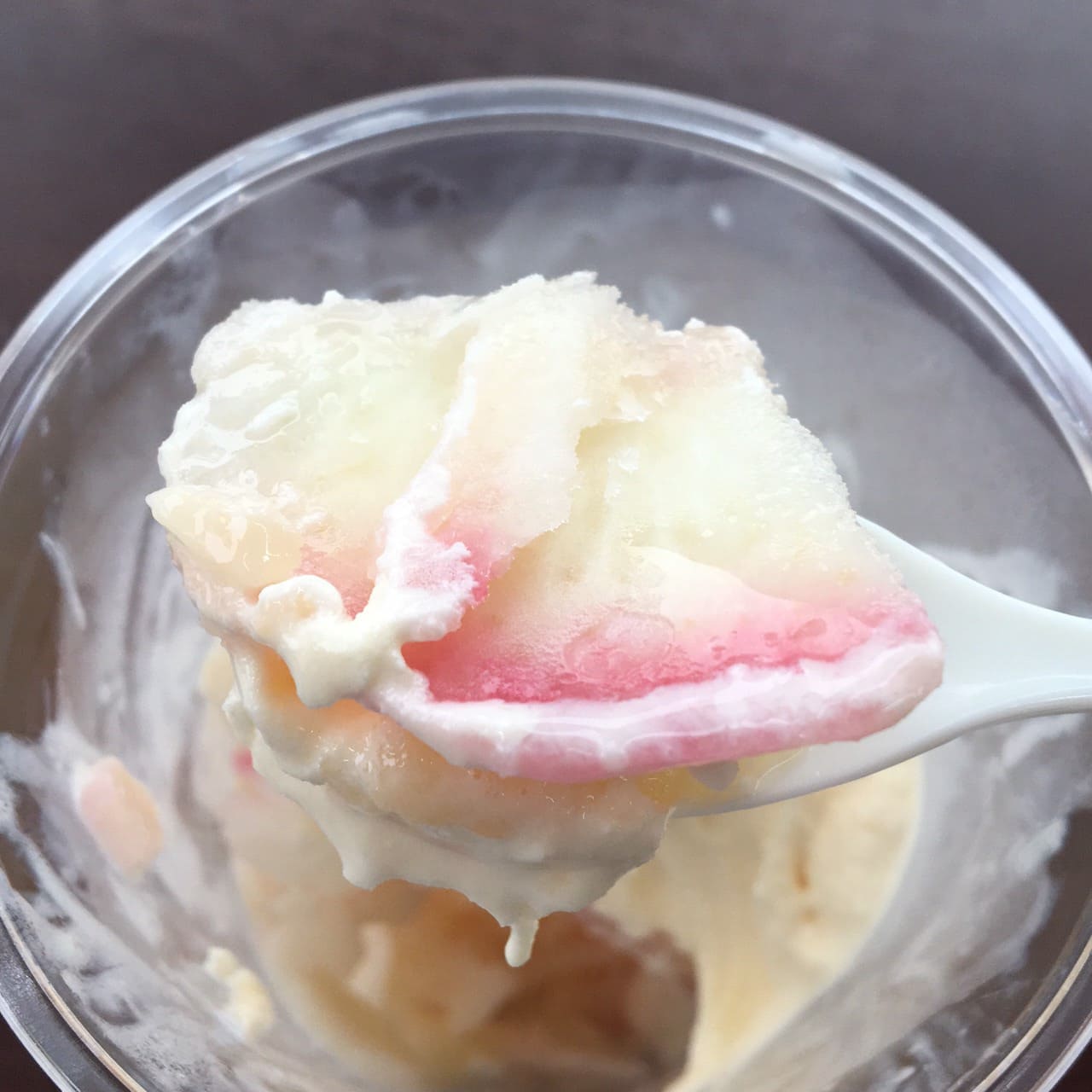 ハロハロ 果実氷白桃の果肉